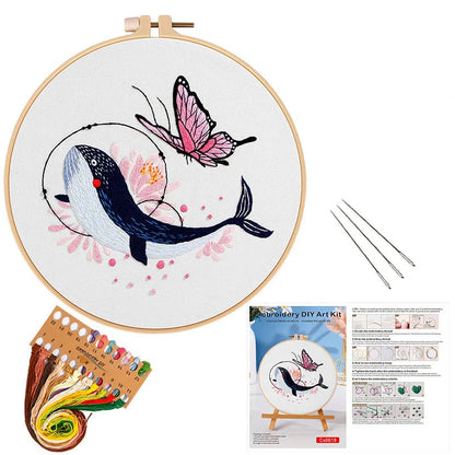 CraftHoop Whales & Dolphins Embroidery Kit