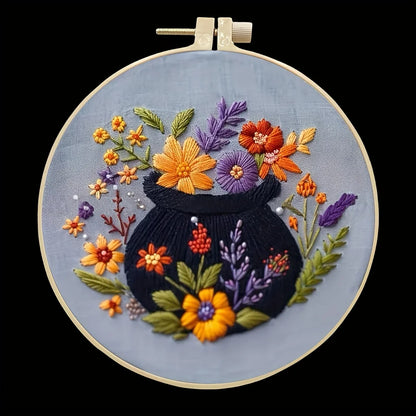 CraftHoop Crow Magic Halloween Embroidery Kit