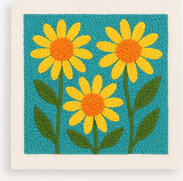 CraftHoop Colorful Bloom Punch Needle Kit