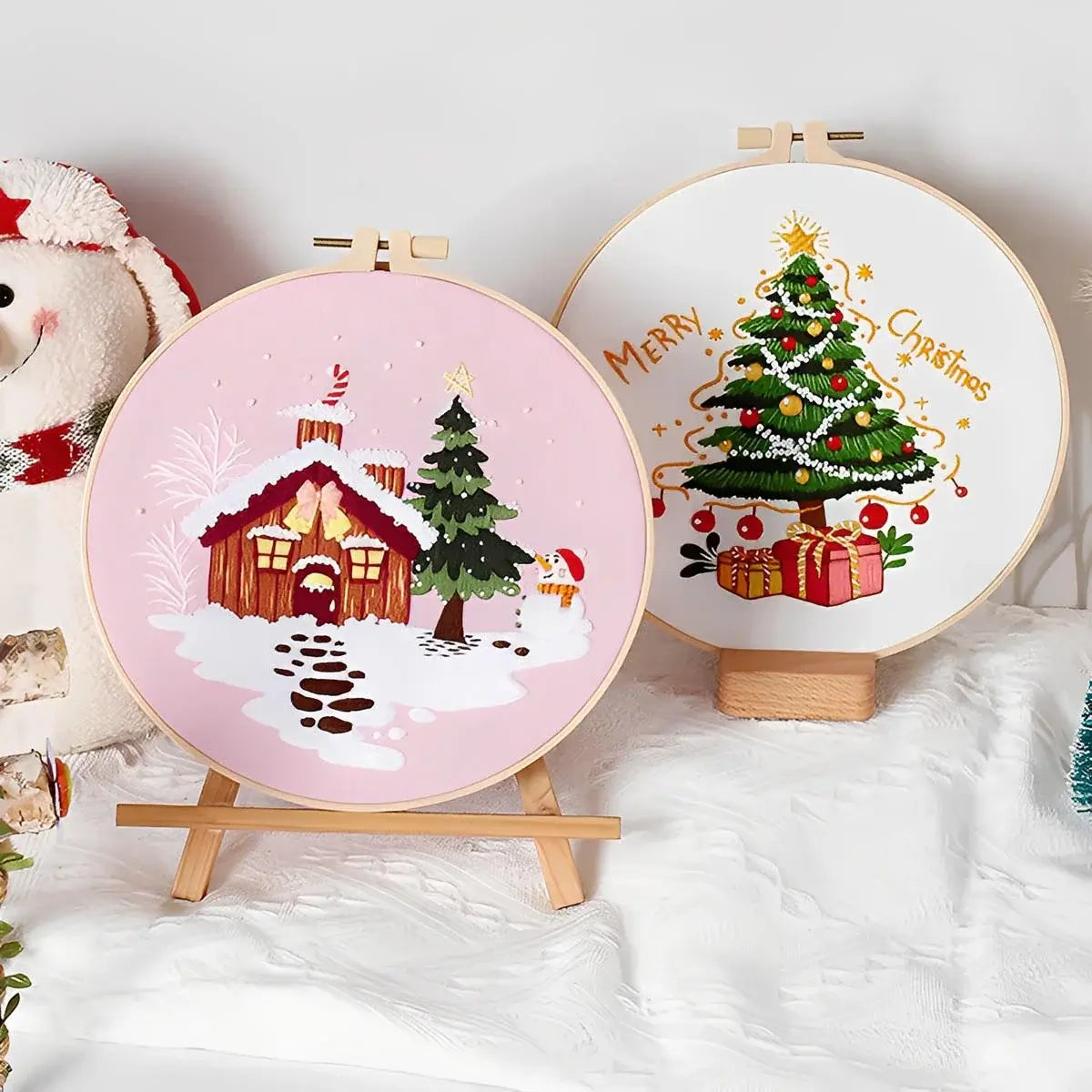 CraftHoop Peaceful Christmas Embroidery Kit