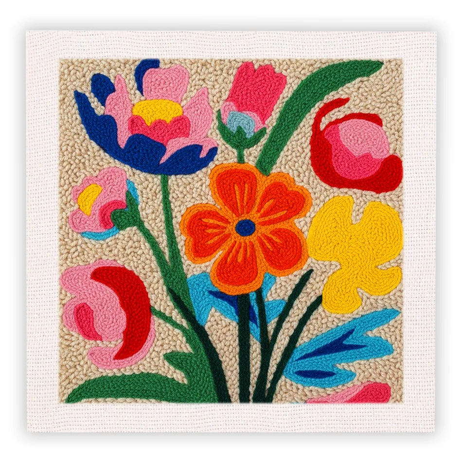 CraftHoop Colorful Bloom Punch Needle Kit