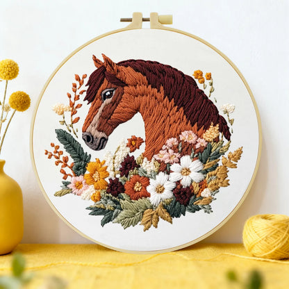 CraftHoop Horse Blossom Embroidery Kit