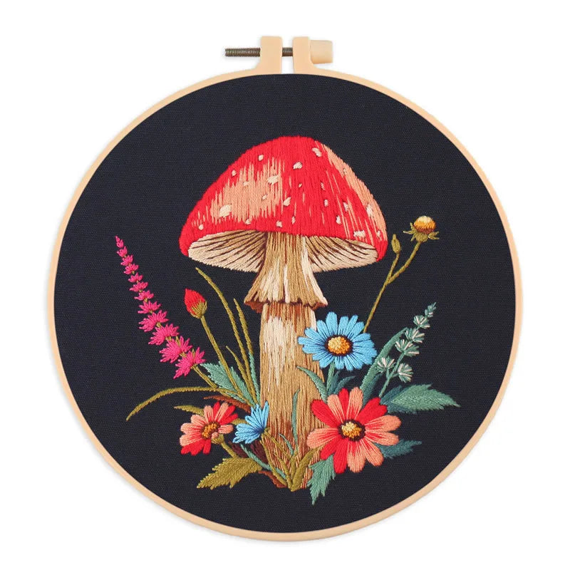 CraftHoop Mushroom Meadow Embroidery Kit