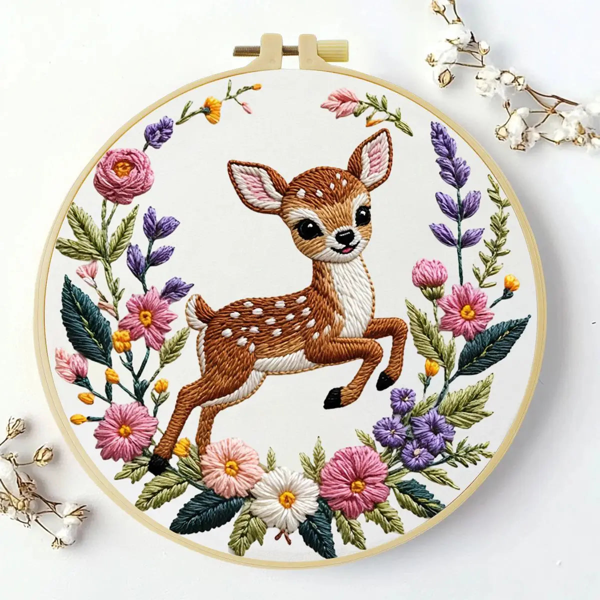 CraftHoop Deer Harmony Embroidery Kit