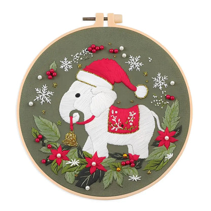 CraftHoop Magical Christmas Deer Embroidery Kit