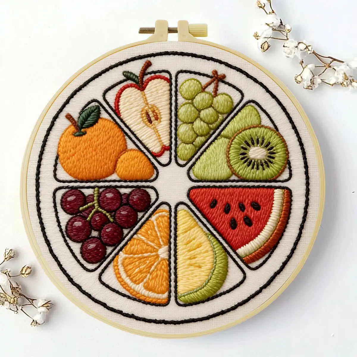 CraftHoop Summer Fruits Embroidery Kit