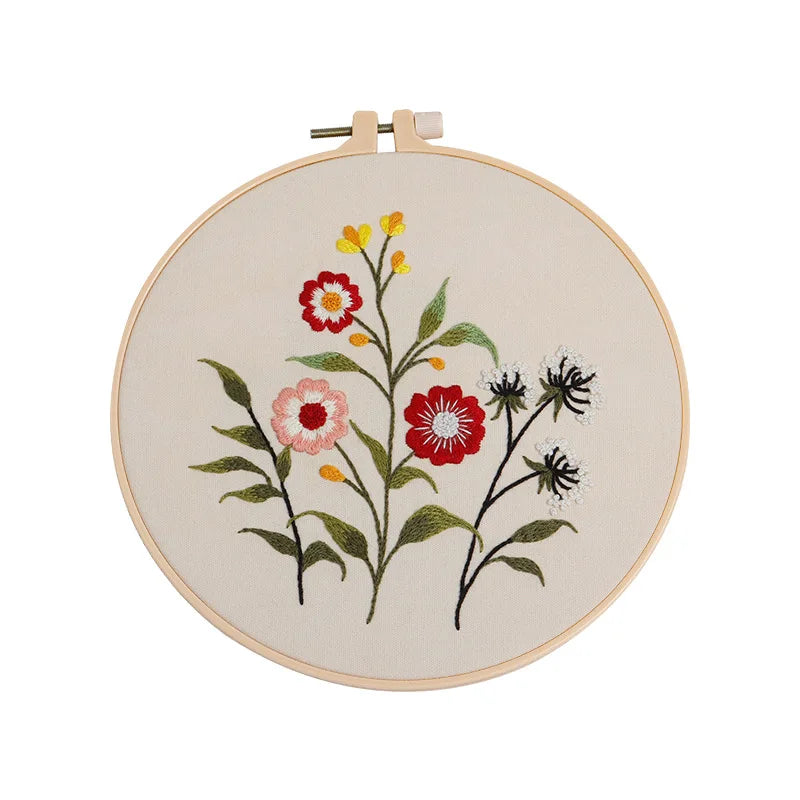 CraftHoop Wildflower Elegance Embroidery Kit