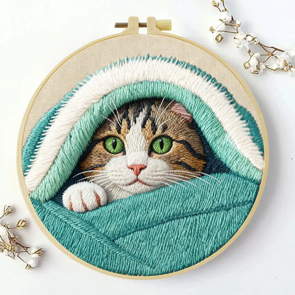CraftHoop Playful Cats Embroidery Kit