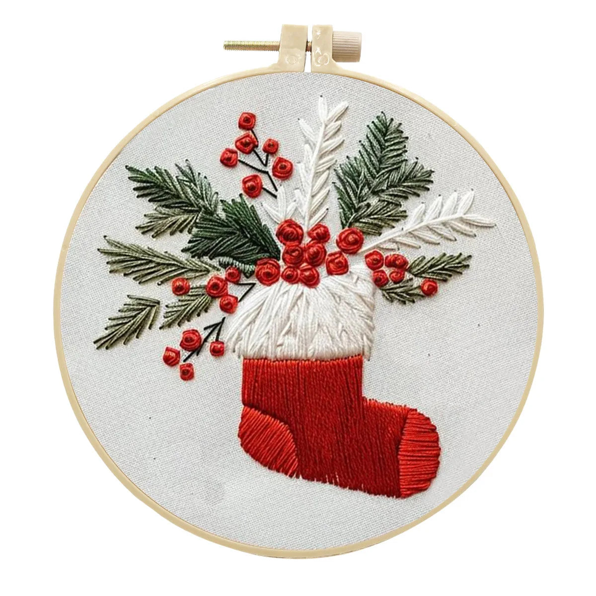 CraftHoop 4-Piece Cozy Christmas Embroidery Kit