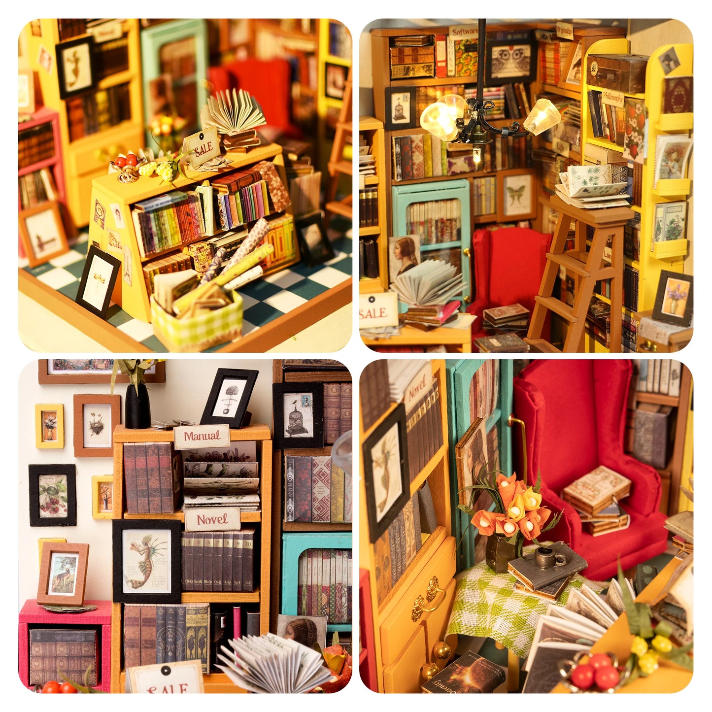 CraftHoop 3D Miniature Storybook Library Kit