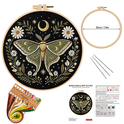 CraftHoop Midnight Garden Bugs Embroidery Kit