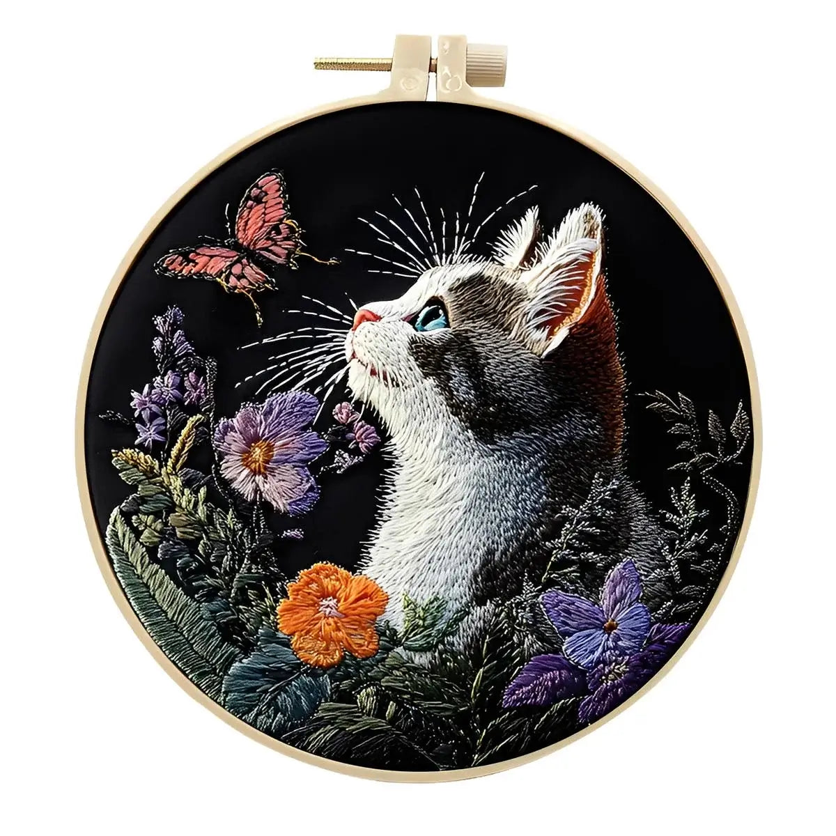 CraftHoop Cat Charm Embroidery Kit