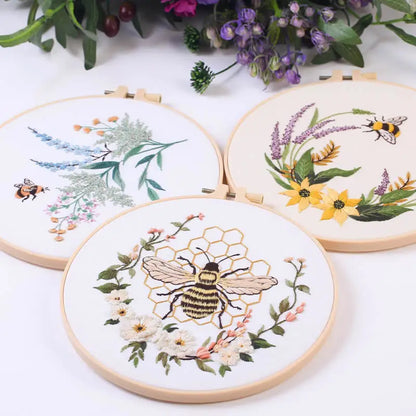 CraftHoop Bee & Bloom Embroidery Kit