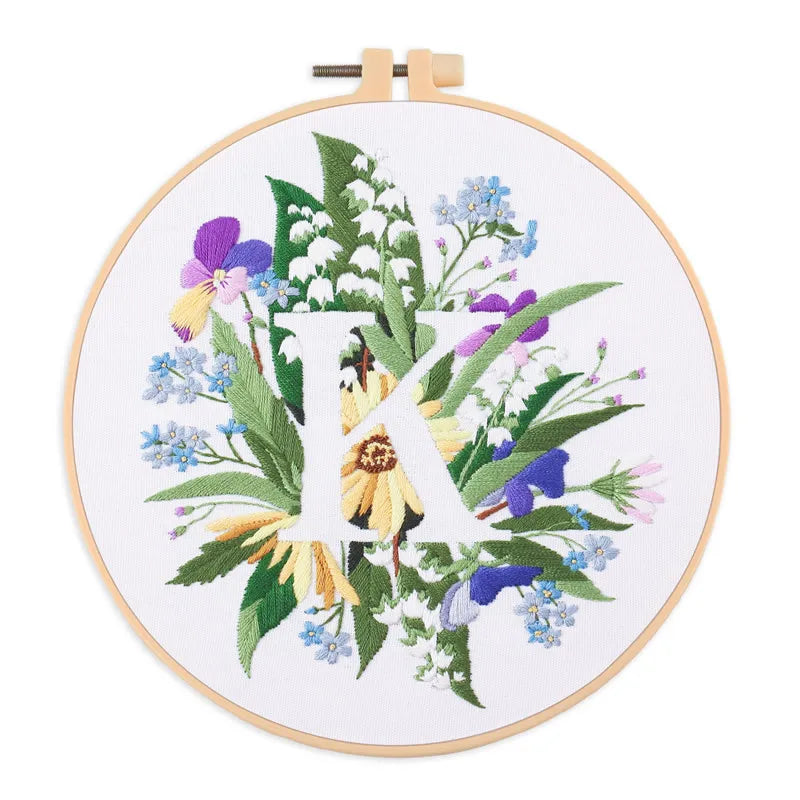 CraftHoop Alphabet Garden Embroidery Kit