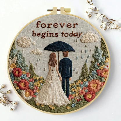 CraftHoop Wedding Love Story Embroidery Kit