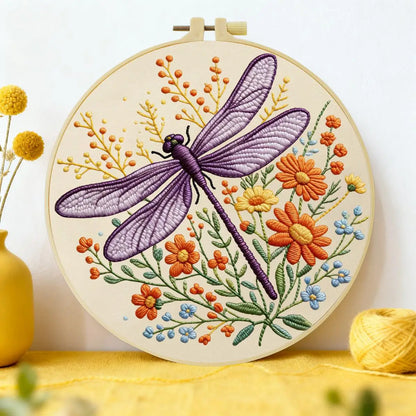 CraftHoop Dragonfly Meadow Embroidery Kit