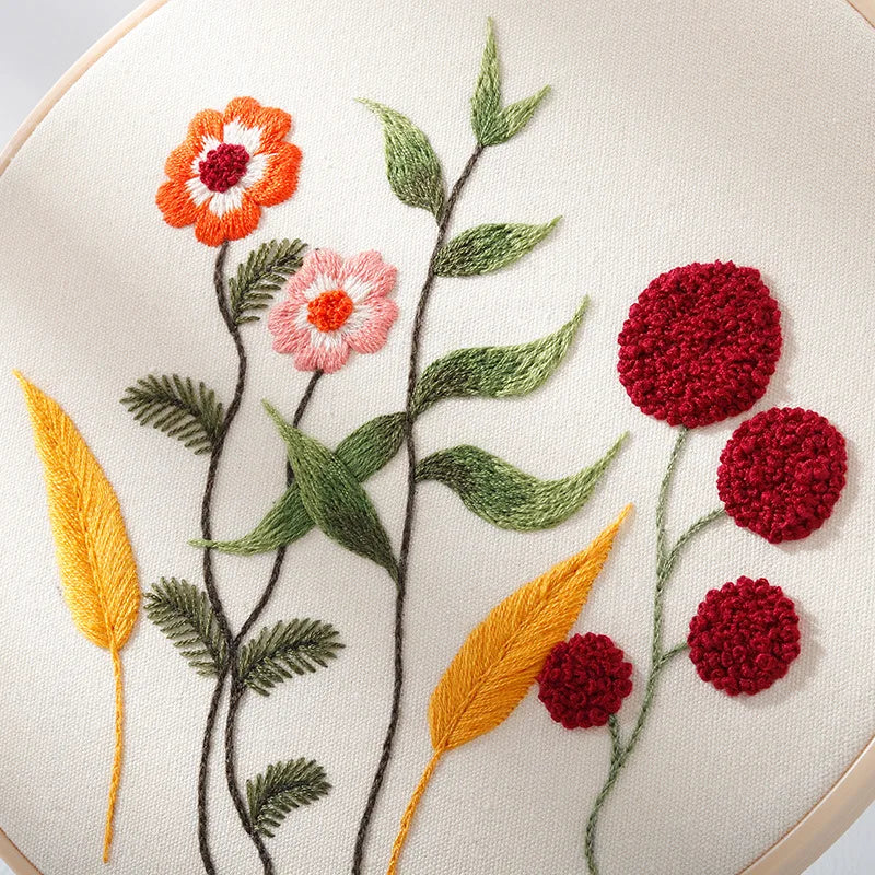 CraftHoop Wildflower Elegance Embroidery Kit