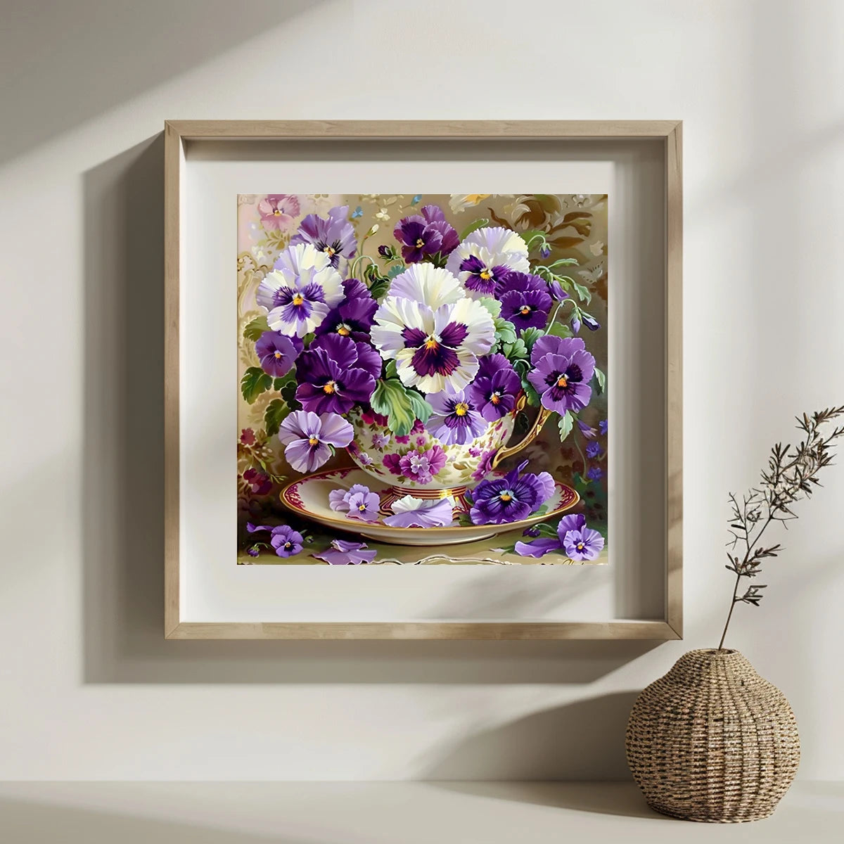 CraftHoop Vintage Floral Vase Cross Stitch Kit