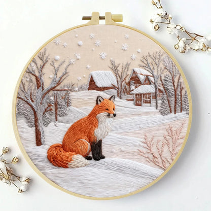 CraftHoop Fox Seasons Embroidery Kit