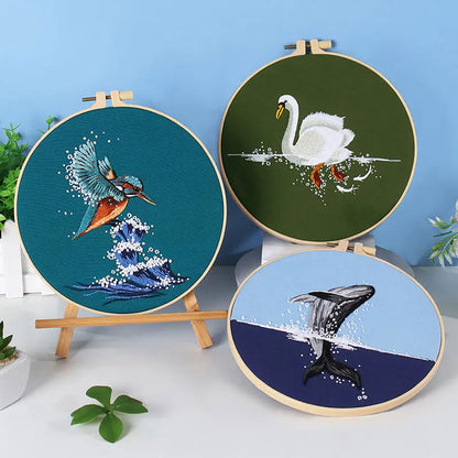CraftHoop Marine Life Embroidery Kit
