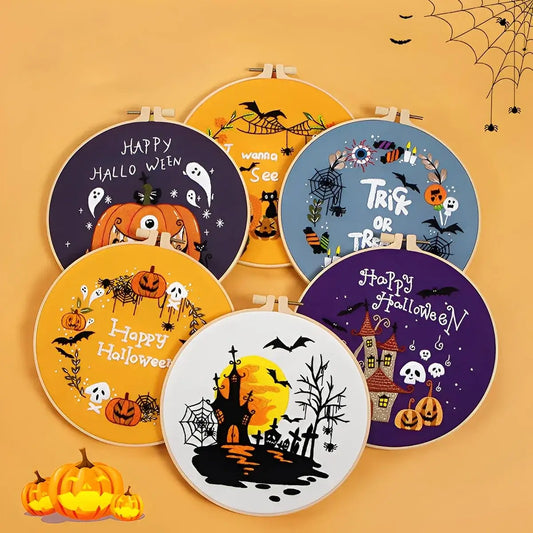CraftHoop Trick & Treat Halloween Embroidery Kit