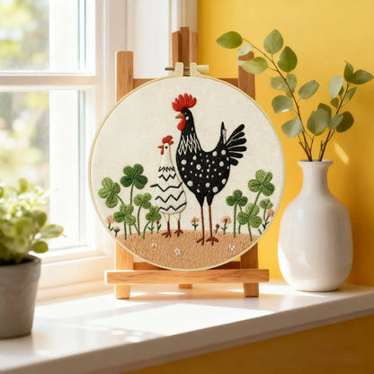 CraftHoop Happy Hens Embroidery Kit