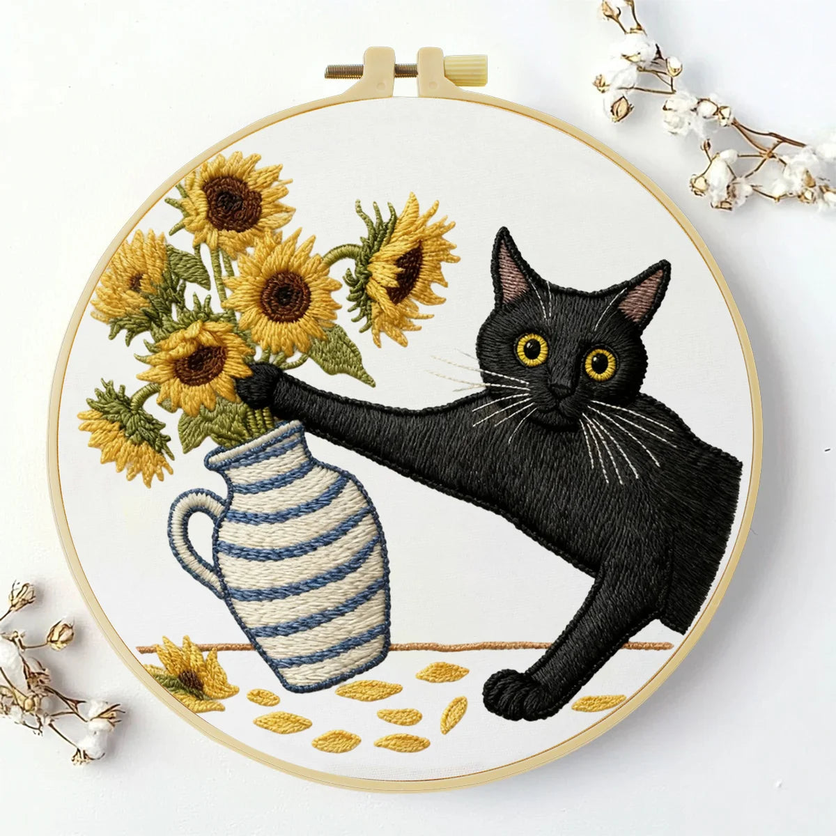 CraftHoop Playful Cats Embroidery Kit