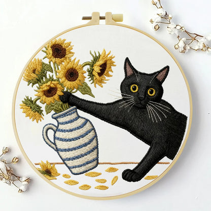 CraftHoop Playful Cats Embroidery Kit