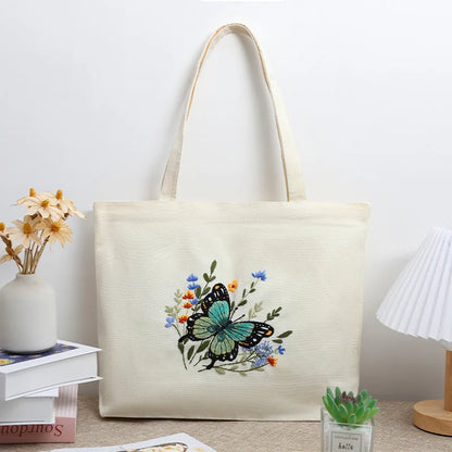 CraftHoop DIY Embroidery Tote Bag Kit