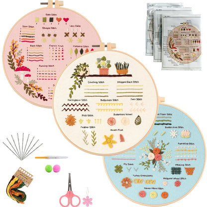 CraftHoop Beginner Embroidery Learning Sets-5 Options