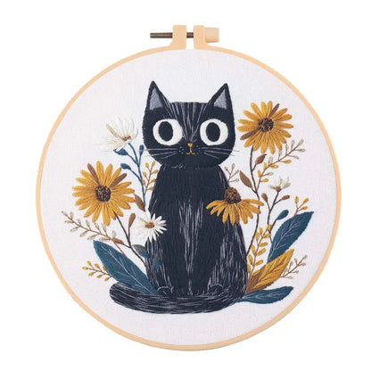 CraftHoop Blooming Cats Embroidery Kit