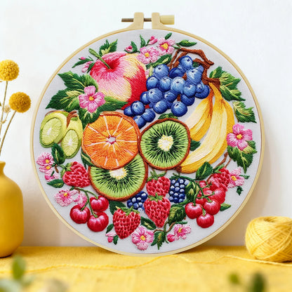 CraftHoop Summer Fruits Embroidery Kit