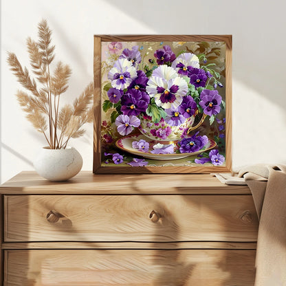 CraftHoop Vintage Floral Vase Cross Stitch Kit
