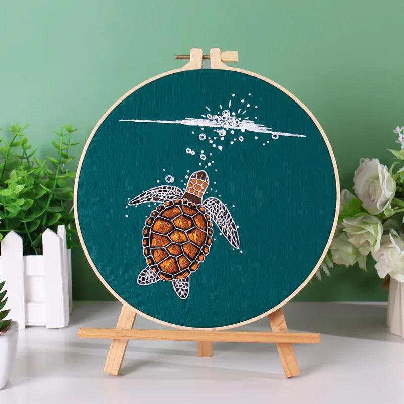 CraftHoop Marine Life Embroidery Kit