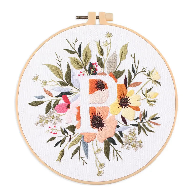 CraftHoop Alphabet Garden Embroidery Kit