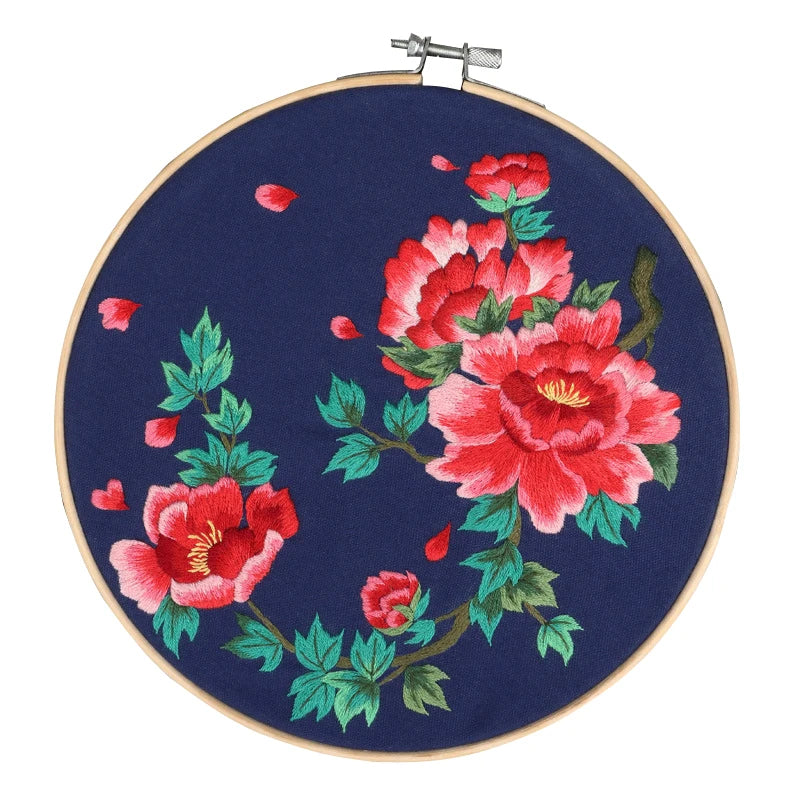 CraftHoop Floral Symphony Embroidery Kit