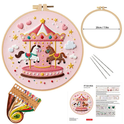 CraftHoop Magical Carousel Embroidery Kit