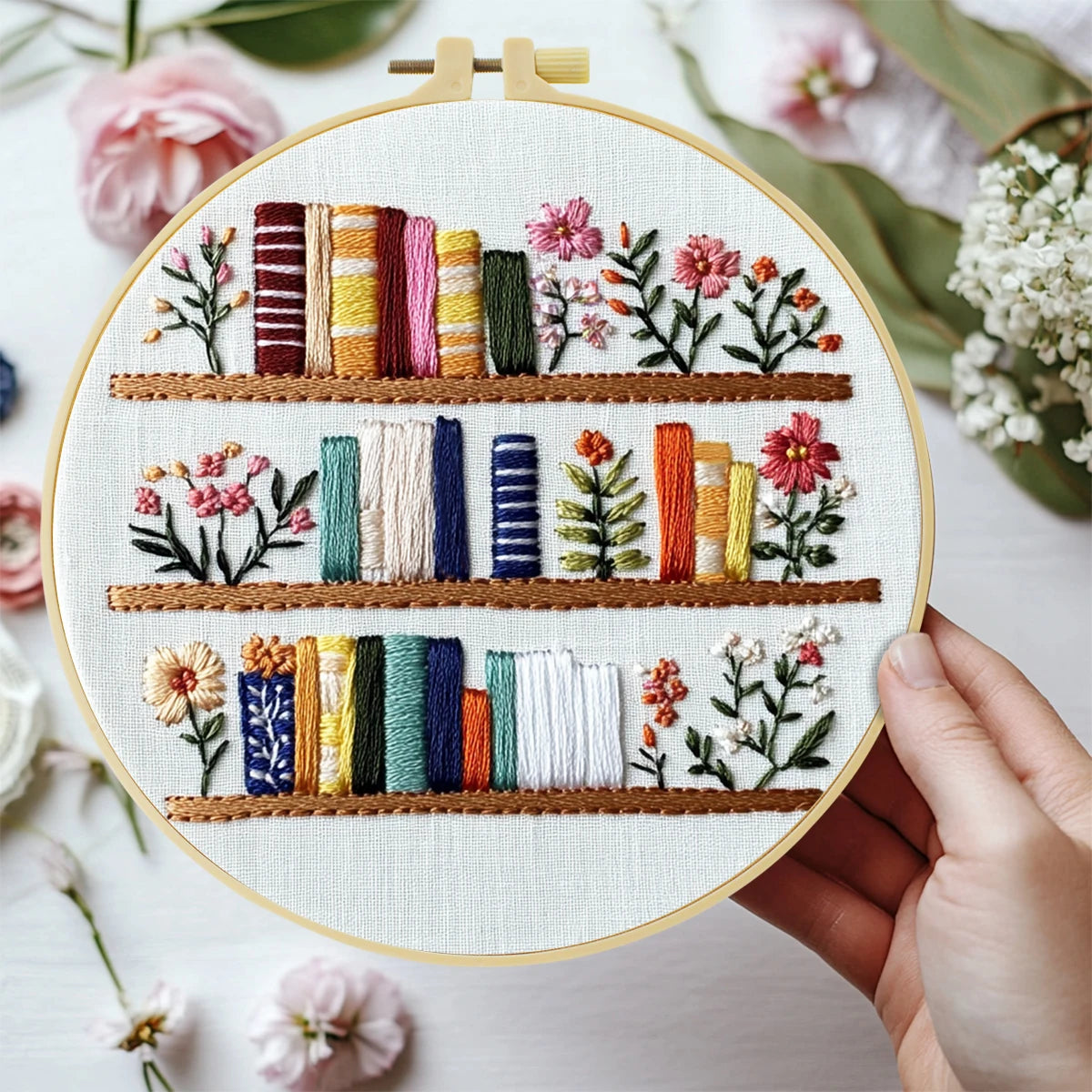 CraftHoop Cozy Books Embroidery Kits