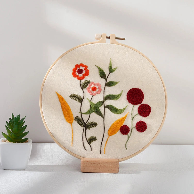 CraftHoop Wildflower Elegance Embroidery Kit