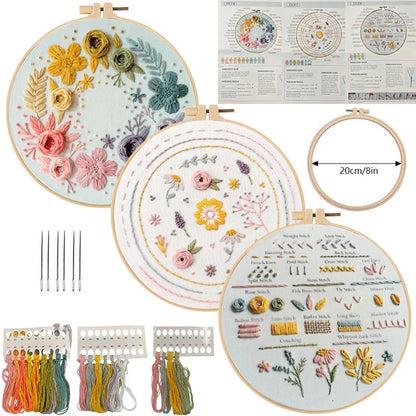 CraftHoop Learn to Embroider 3-Piece Kit