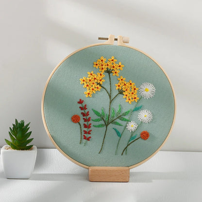 CraftHoop Wildflower Elegance Embroidery Kit