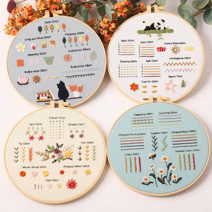 CraftHoop Beginner Embroidery Learning Sets-5 Options