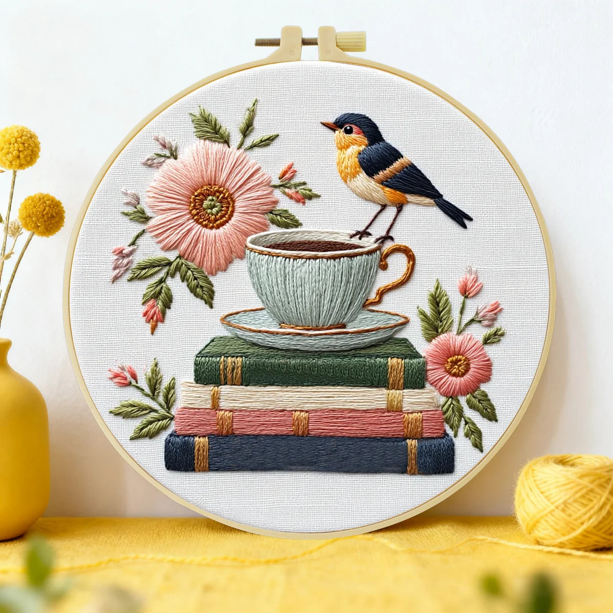 CraftHoop Cozy Books Embroidery Kits