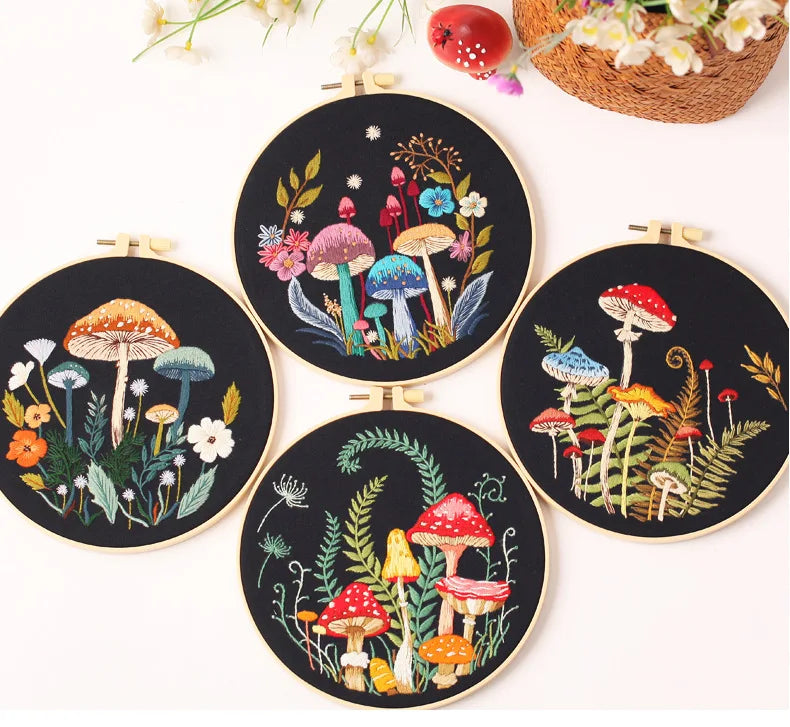 CraftHoop Mushroom Meadow Embroidery Kit