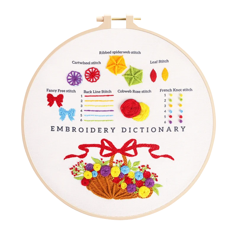 CraftHoop 3-Piece Embroidery Dictionary for Kids & Beginners