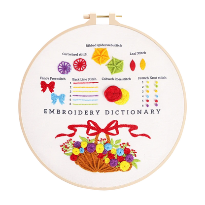 CraftHoop 3-Piece Embroidery Dictionary for Kids & Beginners