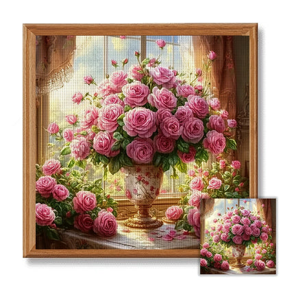 CraftHoop Vintage Floral Vase Cross Stitch Kit