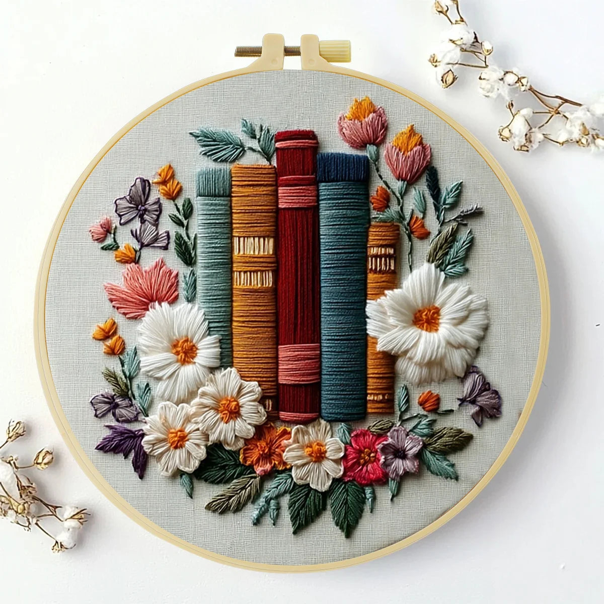 CraftHoop Cozy Books Embroidery Kits