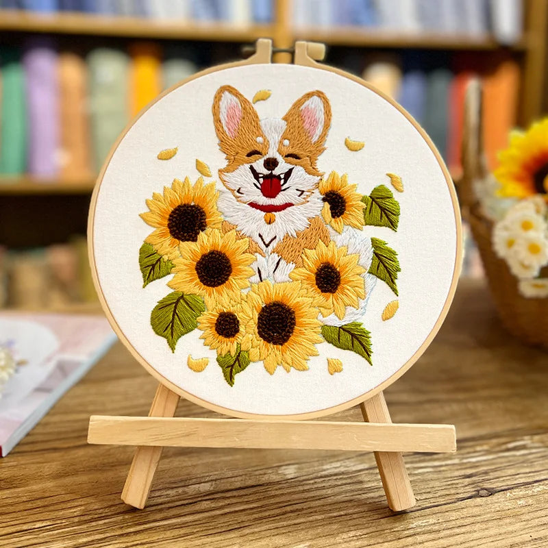 CraftHoop Corgi Joy Embroidery Kit