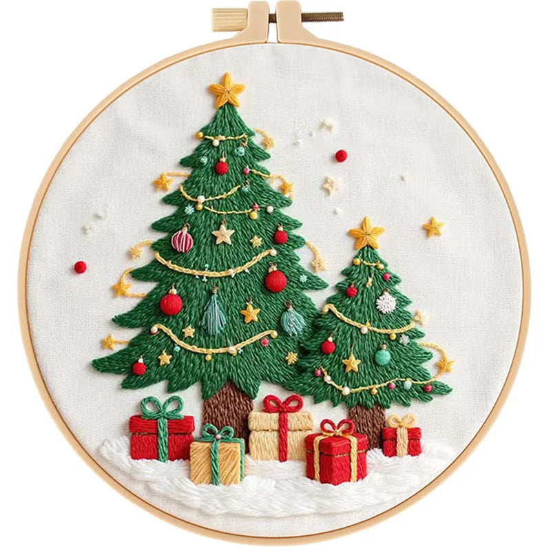 CraftHoop 3-Set Winter Joy Embroidery Kit